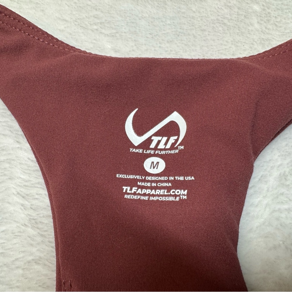 TLF Dark Mauve Racerback Long Sports Bra - Picture 2 of 3
